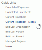 Mobile Device Timesheet